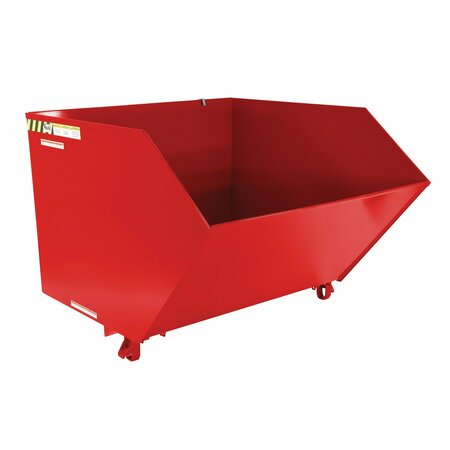 VESTIL Heavy Duty Low Profil Hopper 1.5 Cubic Yard Red H-150-HD-SR